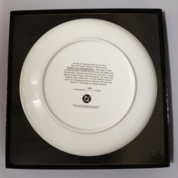 VINTAGE NEW (LE #49) DC COMICS WARNER BROS BATMAN JOKER COLLECTIBLE PLATE - Picture 4 of 4